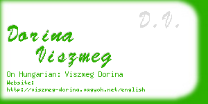 dorina viszmeg business card